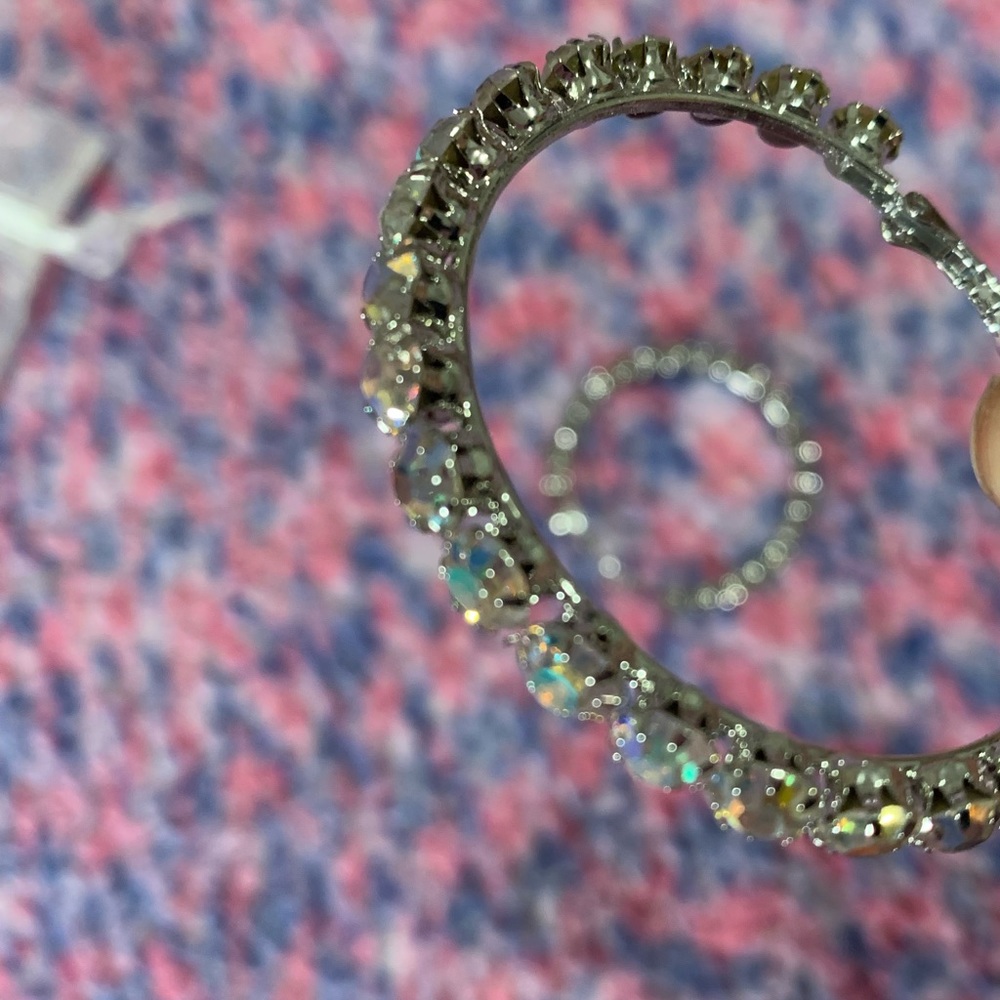 Diamond Hoops - Picture 3 of 5